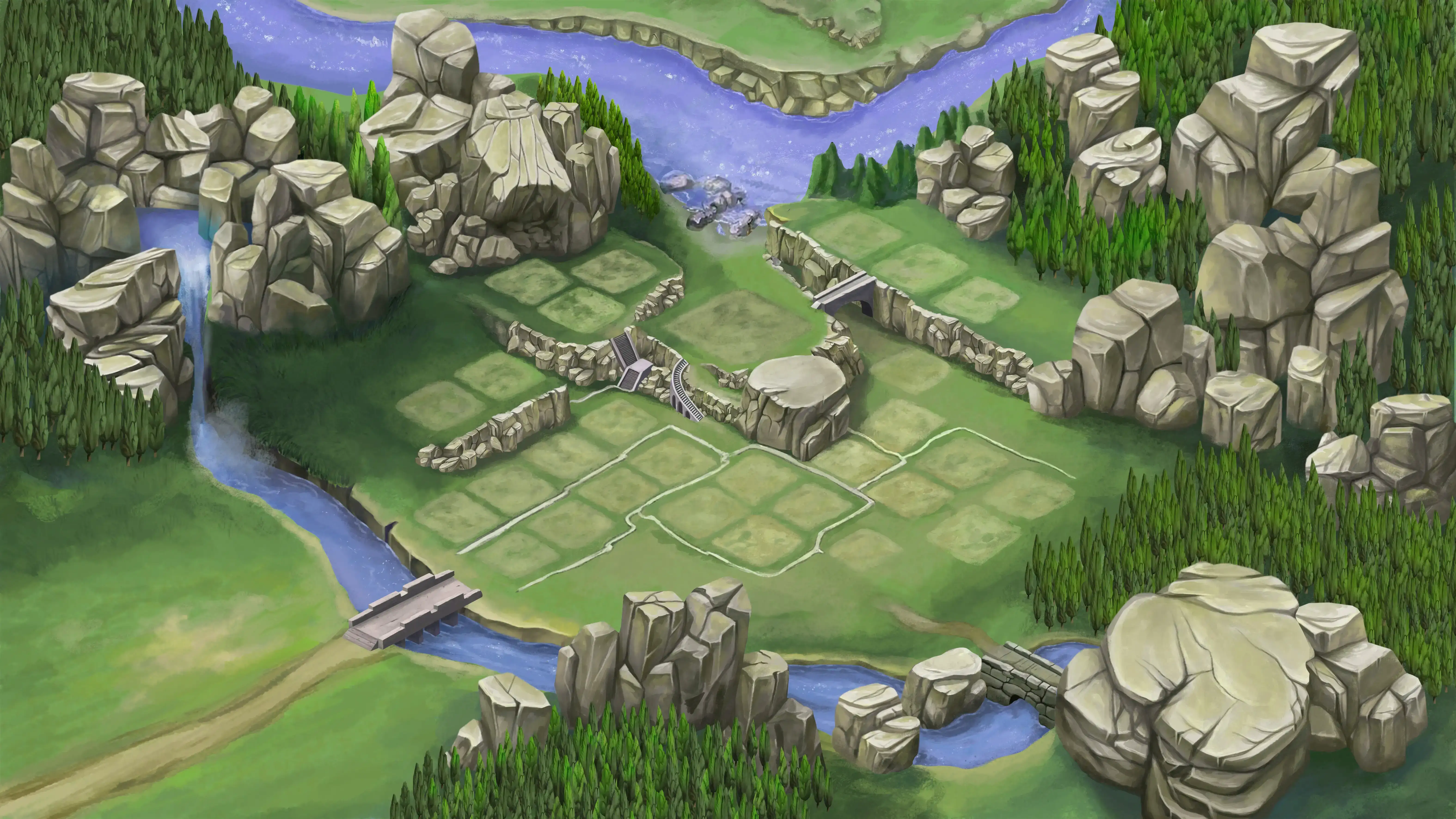 The green valleys and stone stronghold of Camelot
