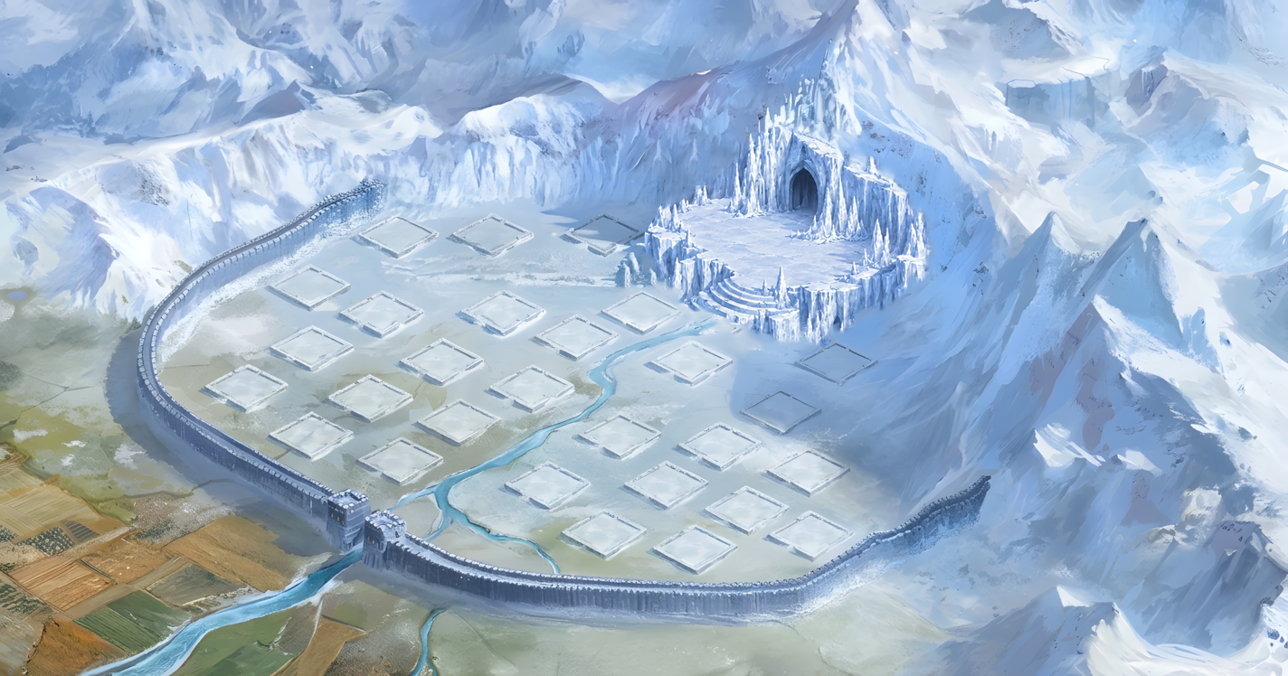 Ice outpost landscape